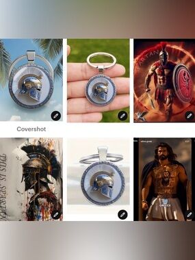 Spartan 2D Flat Retro Knight Keychain - Ancient Greek Warrior Spartan Car NEW#1